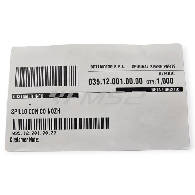 Spillo conico KEIHIN NOZH - N0ZH per KEIHIN PWK 36, PWK 38 e PWK 39, ricambio 035.12.001.00.00