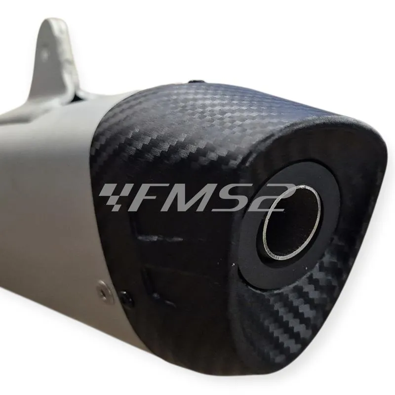 Silenziatore Giannelli Sonic 34718HS per BETA ENDURO/MOTARD RR 50cc prodotti dal 2022 in poi (type C5) con Ø innesto 24mm omologato in alluminio anodizzato argento