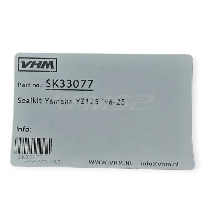 Kit guarnizioni o-ring per teste VHM specifiche per YAMAHA YZ 125 prodotti dal 1996 in poi e FANTIC XE / XX 125 prodotti dal 2022 in poi, ricambio SK33077 