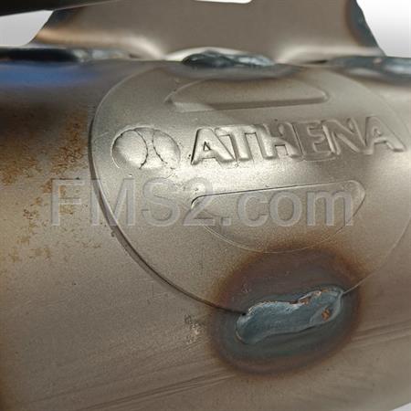 Marmitta artigianale Athena modello sporting con silenziatore in alluminio verniciato nero alta temperatura per scooter con motore Minarelli orizzontale raffreddati ad aria e liquido, ricambio P400485120002