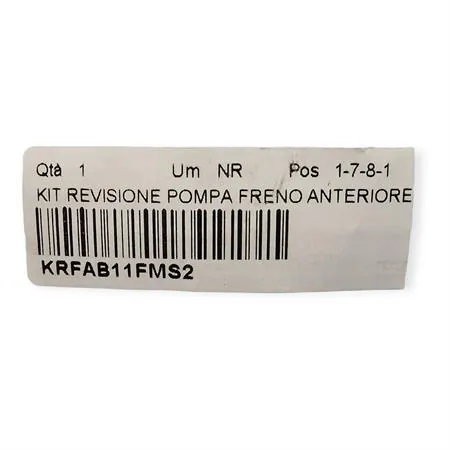 Kit revisione pompa freno anteriore per scooter mbk e yamaha bw's, aerox, nitro, next generation 50 cc con pompa freno brembo pistoncino 11 mm, ricambio KRFAB11FMS2