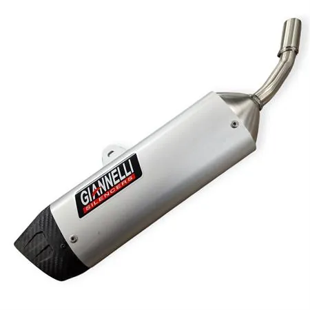 Silenziatore Giannelli Sonic 34718HS per BETA ENDURO/MOTARD RR 50cc prodotti dal 2022 in poi (type C5) con Ø innesto 24mm omologato in alluminio anodizzato argento