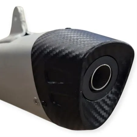 Silenziatore Giannelli Sonic 34718HS per BETA ENDURO/MOTARD RR 50cc prodotti dal 2022 in poi (type C5) con Ø innesto 24mm omologato in alluminio anodizzato argento