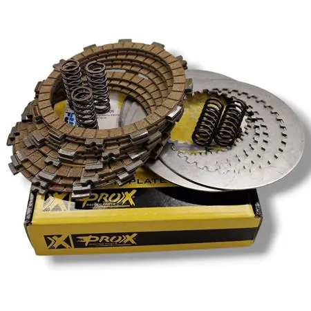 Kit completo PROX dischi frizione condotti, conduttori e molle specifici per Kawasaki KXF 250 prodotti dal 2006 fino al 2020, ricambio PX16.CPS43006