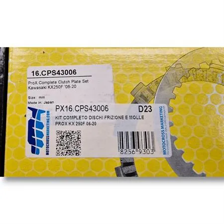 Kit completo PROX dischi frizione condotti, conduttori e molle specifici per Kawasaki KXF 250 prodotti dal 2006 fino al 2020, ricambio PX16.CPS43006