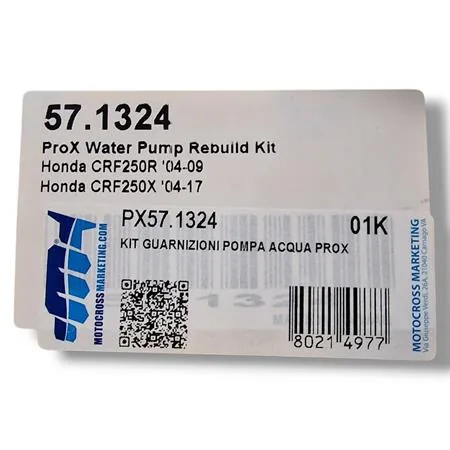 Kit revisione pompa acqua PROX Honda CRF 250 R prodotti dal 2004 fino al 2009 e CRF 250 X prodotti dal 2004 fino al 2018, ricambio PX57.1324