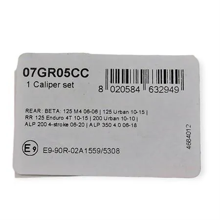 Pastiglie posteriori Brembo 07GR05CC carbon ceramic - mescola CC per Beta Enduro e Motard RR 50cc 2T e Enduro e Motard RR 125cc 4T