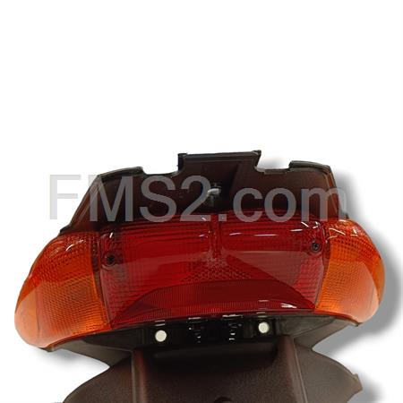 Parafango posteriore completo di fanale e attacco porta targa originale Piaggio per scooter Gilera Stalker 50 cc prodotti dal 1997 fino al 2003 con gemme arancioni e rossa, ricambio 575947000C