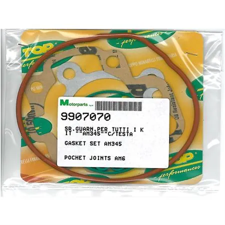 Serie guarnizioni smeriglio top performance per motori TOP AM345 e AM6 con testa monopezzo, ricambio 9907070