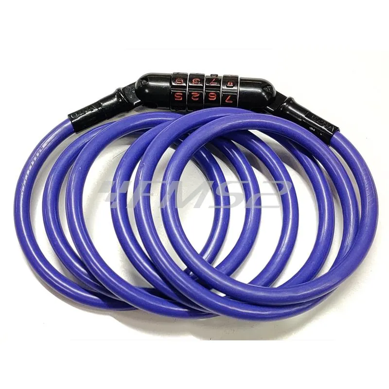 Lucchetto a combinazione con cavo autoavvolgente diametro 7 e lunghezza 150, ricambio 1610150