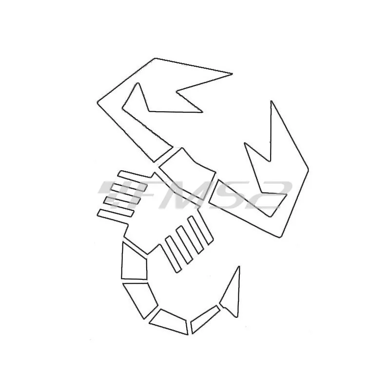 Adesivo scorpione piccolo bianco, ricambio 1412B