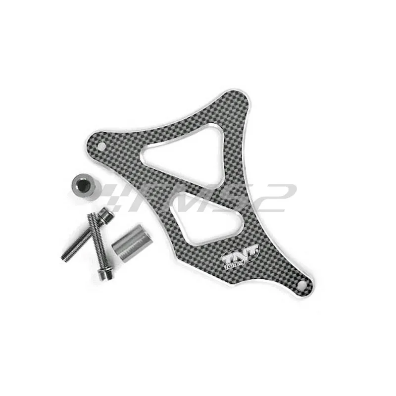 Copri pignone TNT per motori serie AM6 in alluminio cnc di colore carbonio completo di viti e distanziali per il montaggio, ricambio 289077M