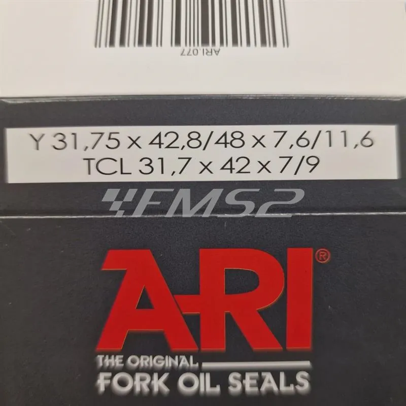 Kit paraolio e parapolvere Mentasti per forcella anteriore Malaguti con misura 31,7X42X7/9 e 31,75X42,8/48X7,6/11,6, ricambio ARI077