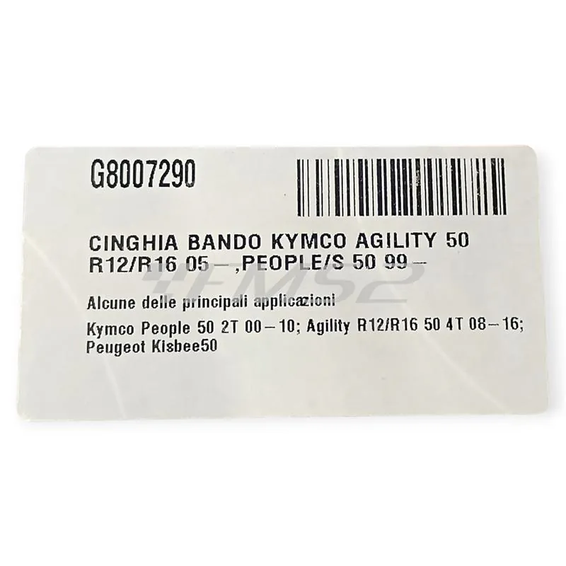 Cinghia bando kymco agility 50 r12/r16 0, ricambio G8007290