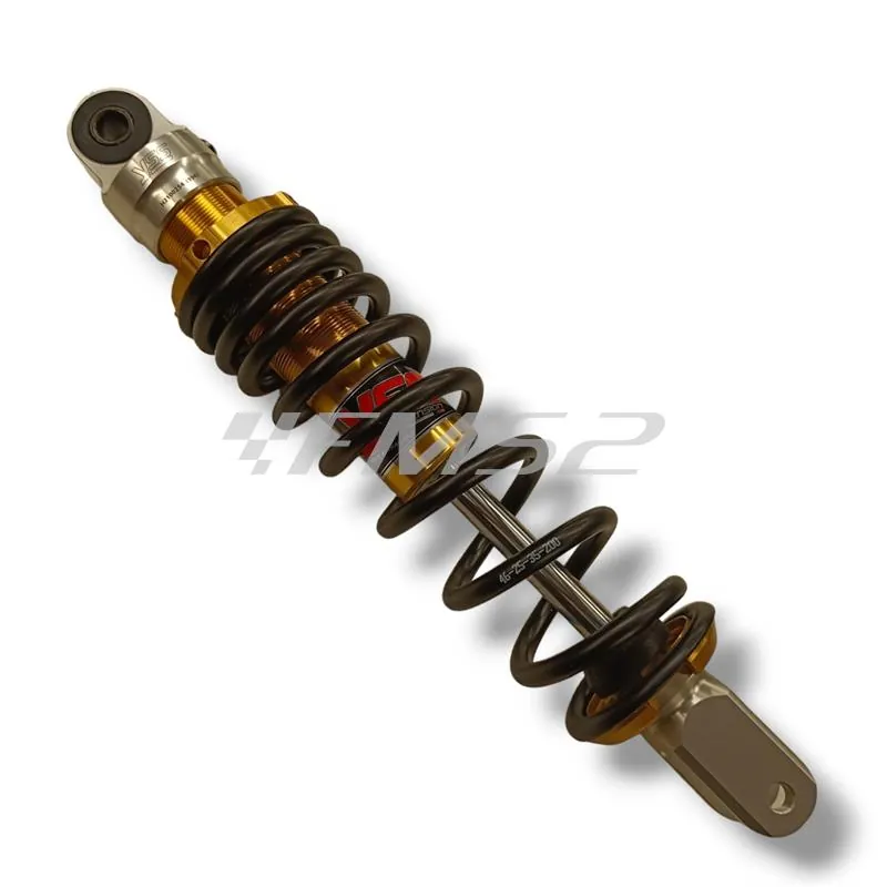 Ammortizzatore posteriore YSS eco line H.20 OE302-310T-01AL-38 con interasse da 310 mm colore Oro e Nero per scooter con motore Minarelli, ricambio YSOE31001