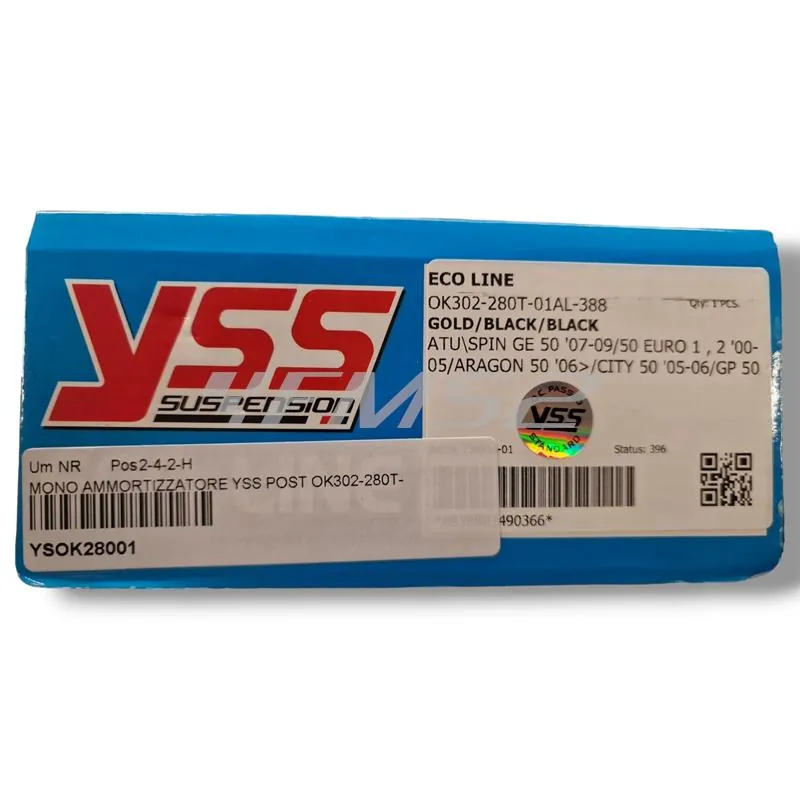 Mono ammortizzatore YSS posteriore ok302-280t-, ricambio YSOK28001