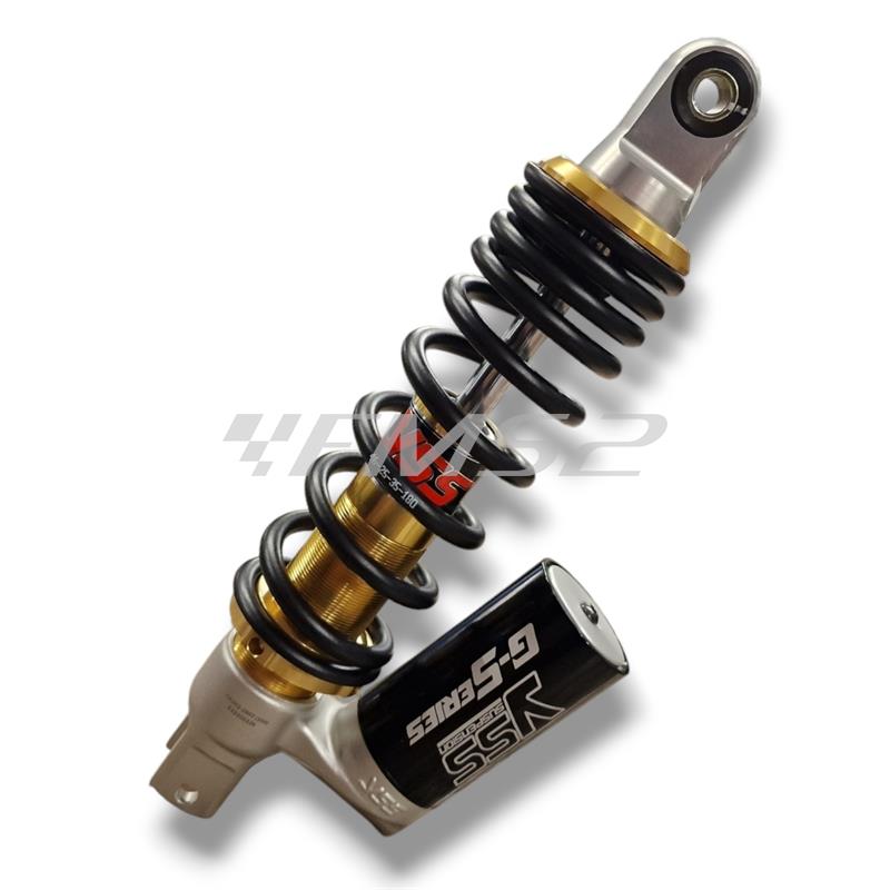 Mono ammortizzatore YSS posteriore modello OK302-290T-01AL-388 versione Gold con serbatoio esterno e interasse da 290 mm per scooter con motore Minarelli aria e liquido, ricambio YSOK29001