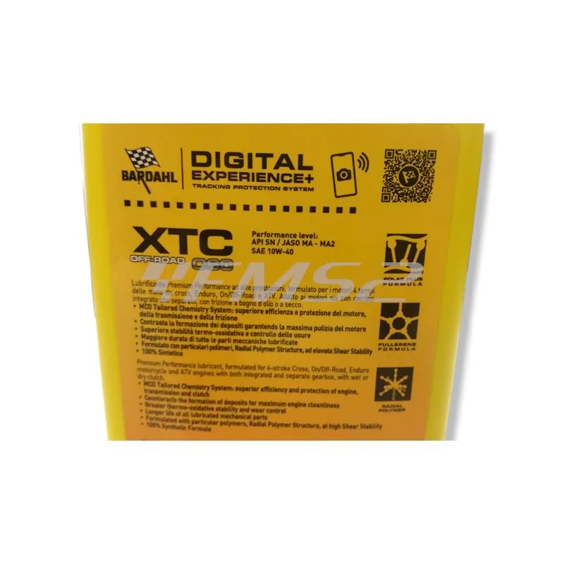 Olio motore Bardahl Xtc c60 off-road Sae 10w40, API SN, Jaso MA-MA2 confezione da 1 litro , ricambio 351039