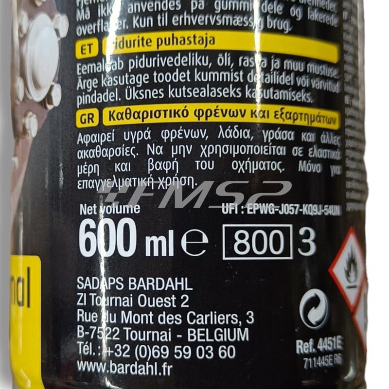 Brake & parts cleanerpulitore fr * 600ml, ricambio 606035