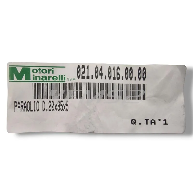 Paraolio 20x35x5 SD HS specifico uscita albero cambio secondario lato pignone originale Motori Minarelli per Beta ENDURO/MOTARD RR 125 LC 2013-2020, ricambio 021.04.016.00.00