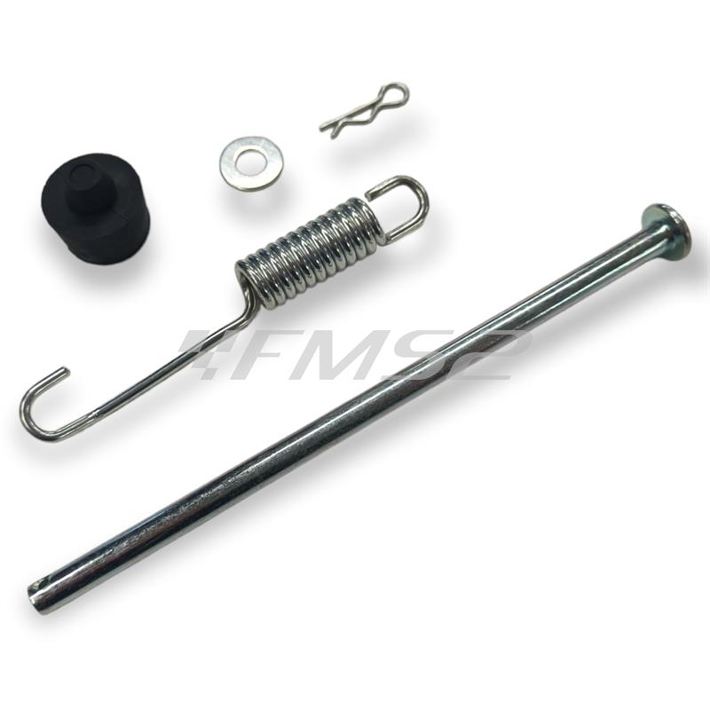 Kit perno, molla e gommino battuta Mandelli x cavalletto centrale Mbk Booster spirit e altri modelli, ricambio 406450070