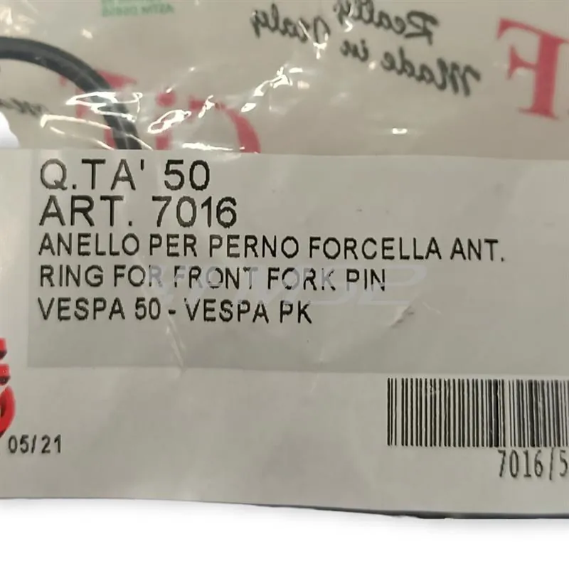 Anello o-ring 362 (28,24x2,6) x perno sospensione anteriore Vespa 50-125 (CIF), ricambio 7016