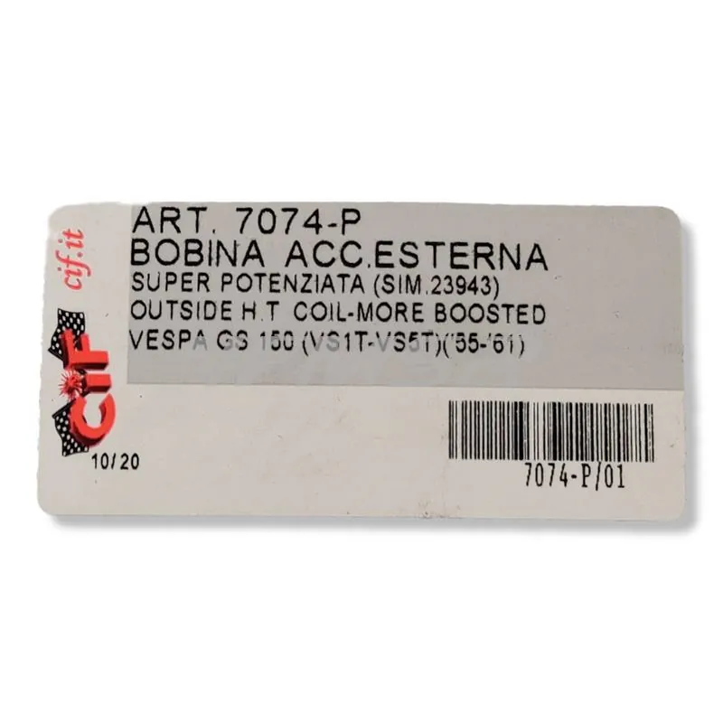 Bobina accensione esterna super potenzia, ricambio 7074-P