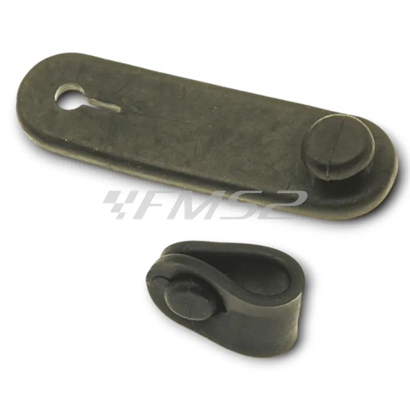 Fascetta in gomma CIF per fermare le guaine freni e acceleratore al manubrio dei ciclomotori Piaggio Ciao, Si, Bravo, SuperBravo, Boxer, Grillo, CBA, ricambio 7412