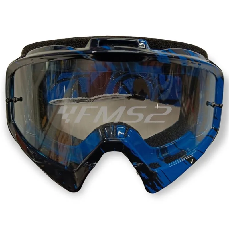 Occhiali cross splash blu/nero, ricambio 77447036