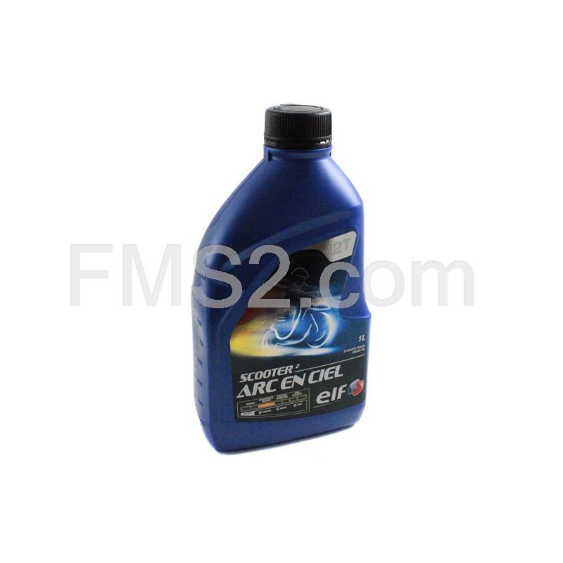 002842 Olio miscela ELF Moto2 ARC EN CIEL, lubrificante per 2 tempi ideale  fino a 125 cc e benzine verdi, conf. da 1 litro, ricambio 002842