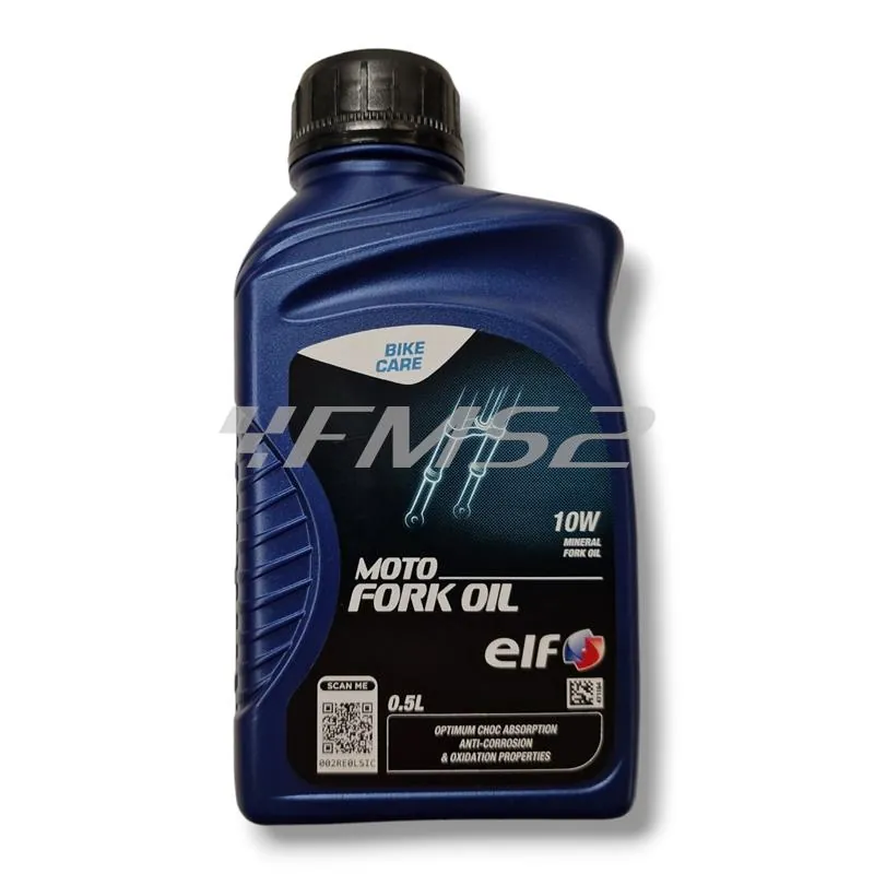 Barattolo olio forcella Elf moto fork oil 10w in confezione da 500 ml per tutti i tipi di forcelle, ricambio 111615