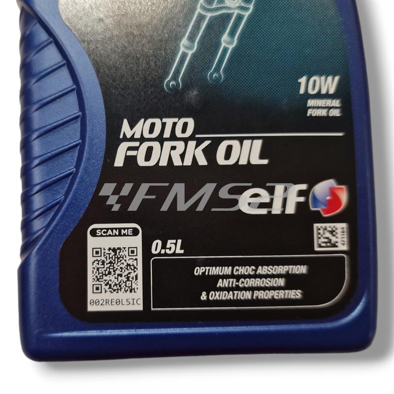 Barattolo olio forcella Elf moto fork oil 10w in confezione da 500 ml per tutti i tipi di forcelle, ricambio 111615