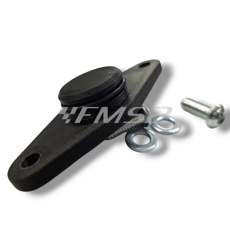 Tappo in plastica 3D per chiusura foro carter motore alloggiamento motorino avviamento scooter Minarelli con or e viti fissaggio, ricambio TAPPOMOTAVVSC