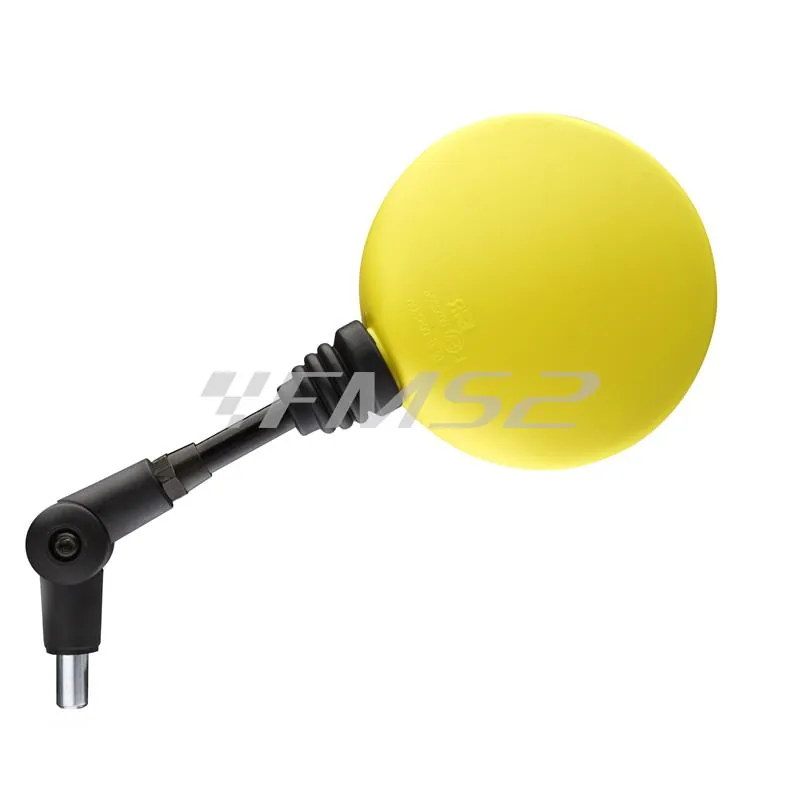 Specchietto retrovisore pieghevole con calotta giallo fluorescente, completo di kit attacchi e montaggio a destra e sinistra e applicabilità varie, ricambio 0257G