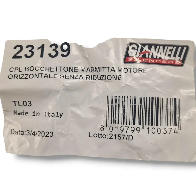 Collettore Marmitta Giannelli per Marmitte Giannelli Modello Shot e Marmitte Top Nardò per Scooter con Motore Minarelli Orizzontale Raffreddati ad Aria e Liquido, Ricambio 23139