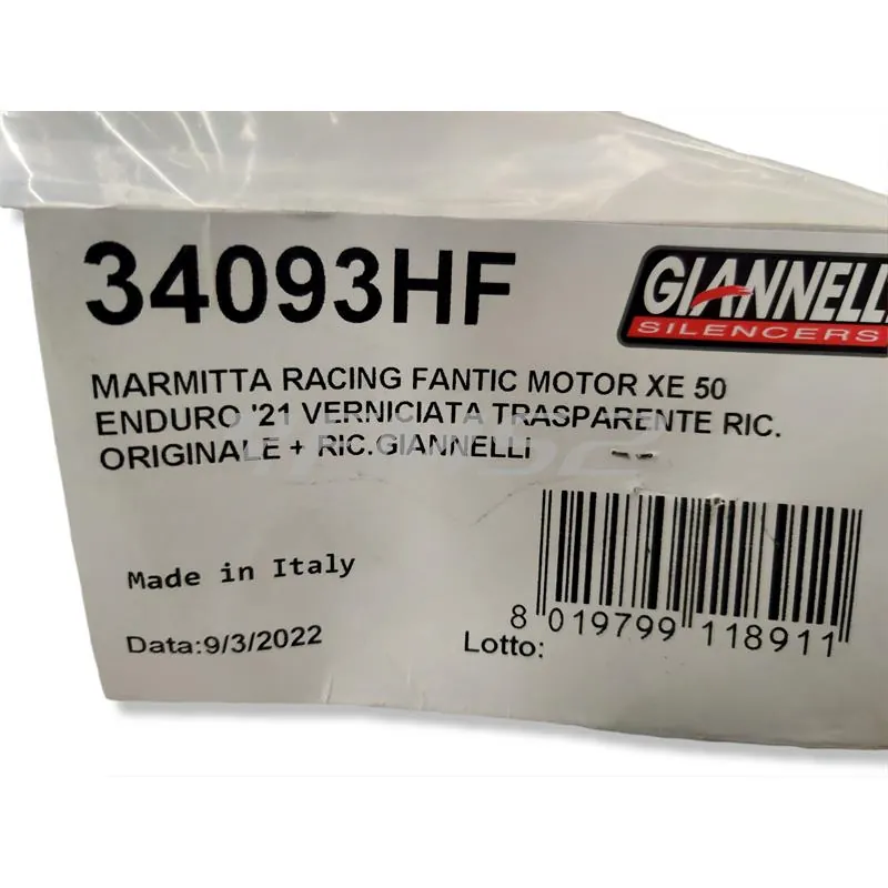 Marmitta racing fantic motor xe 50 endur, ricambio 34093HF