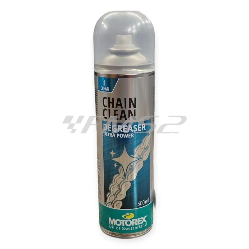 Pulitore sgrassante catena Motorex - bomboletta spray da 500 ml, ricambio M302274