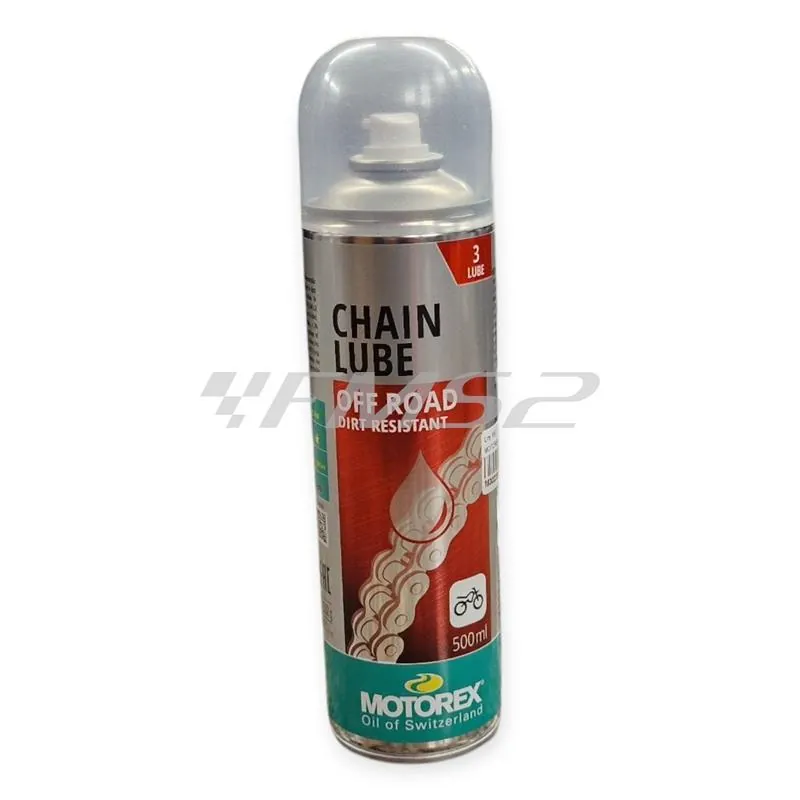 Lubrificante catena off-road spray Motorex - bomboletta spray da 500 ml, ricambio M302281