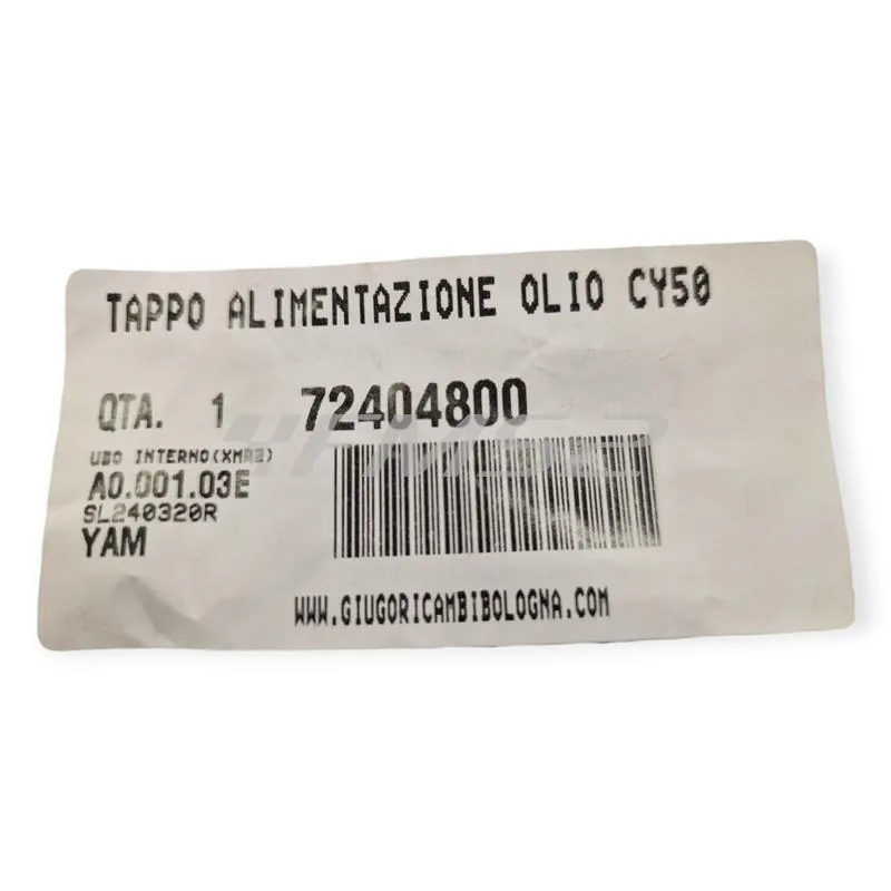 Tappo alimentazione olio cy5 (Malaguti), ricambio 72404800