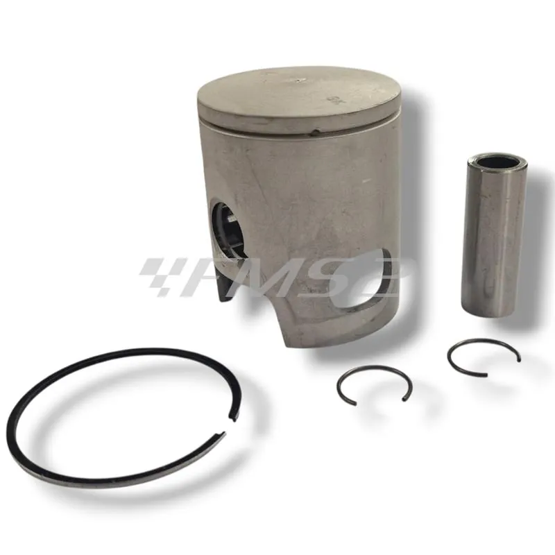 Pistone Malossi MHR selezione A con diametro 40,3 mm e spinotto 12 mm mono fascia rettangolare cromata per gruppi termici Malossi in alluminio Minarelli AM6, ricambio 3412203A0