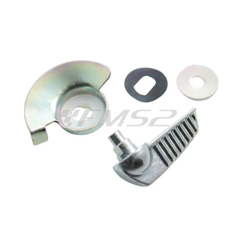 Kit levetta apertura-chiusura sportello laterale coprimotore Piaggio Vespa 50 - 125 Primavera - 125 ET3 (Olympia), ricambio 1131093