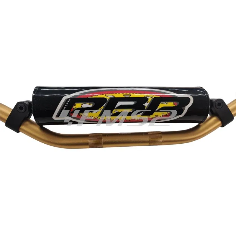 Manubrio cross PBR in ergal anodizzato oro opaco e piega Honda CR 125 cross completo di paracolpi centrale PBR, ricambio 551101222