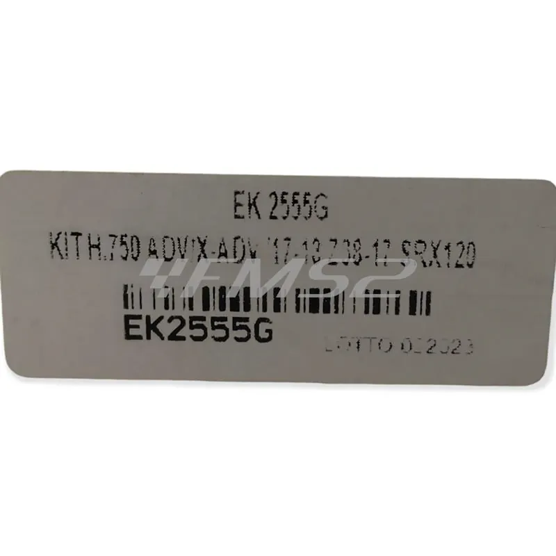 Kit trasmissione pignone Z17 e corona Z38 PBR con catena EK Japan passo 520 SRX2 con o-ring 120 maglie specifica per Honda X ADV 750 cc prodotte dal 2017 al 2022, ricambio EK2555G
