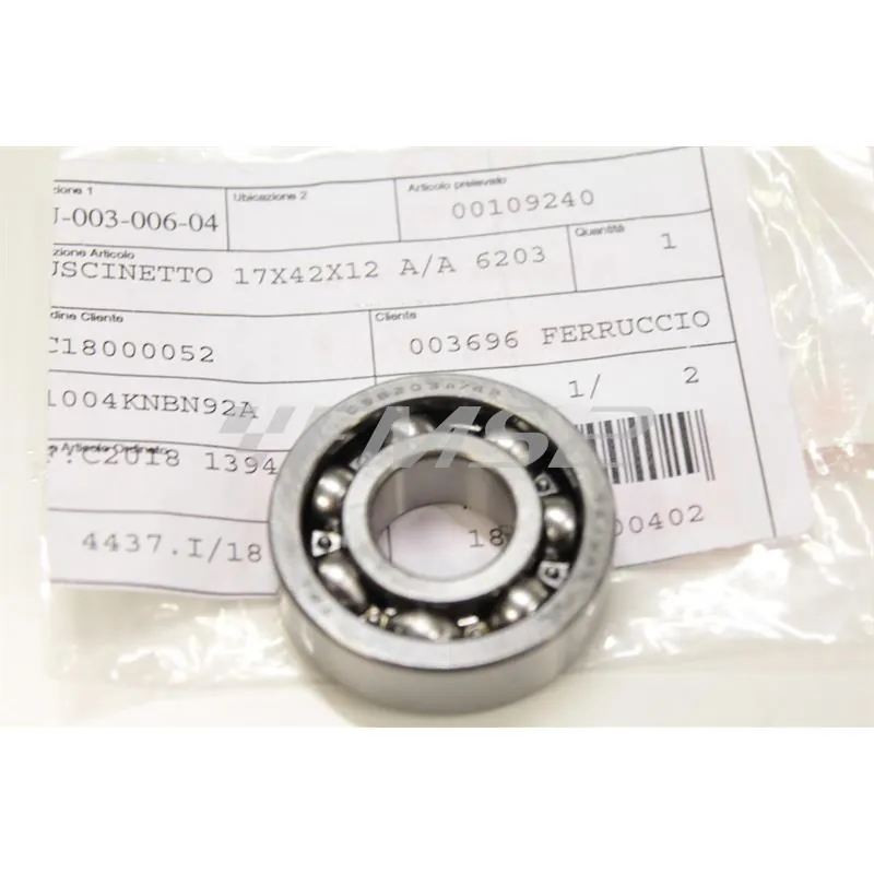 Cuscinetto 17x42x12 a/a 6203, ricambio 00109240