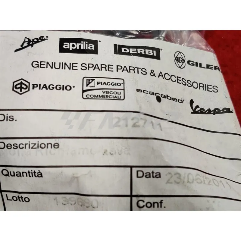 Molla richiamo leva (Piaggio Gilera), ricambio 212711