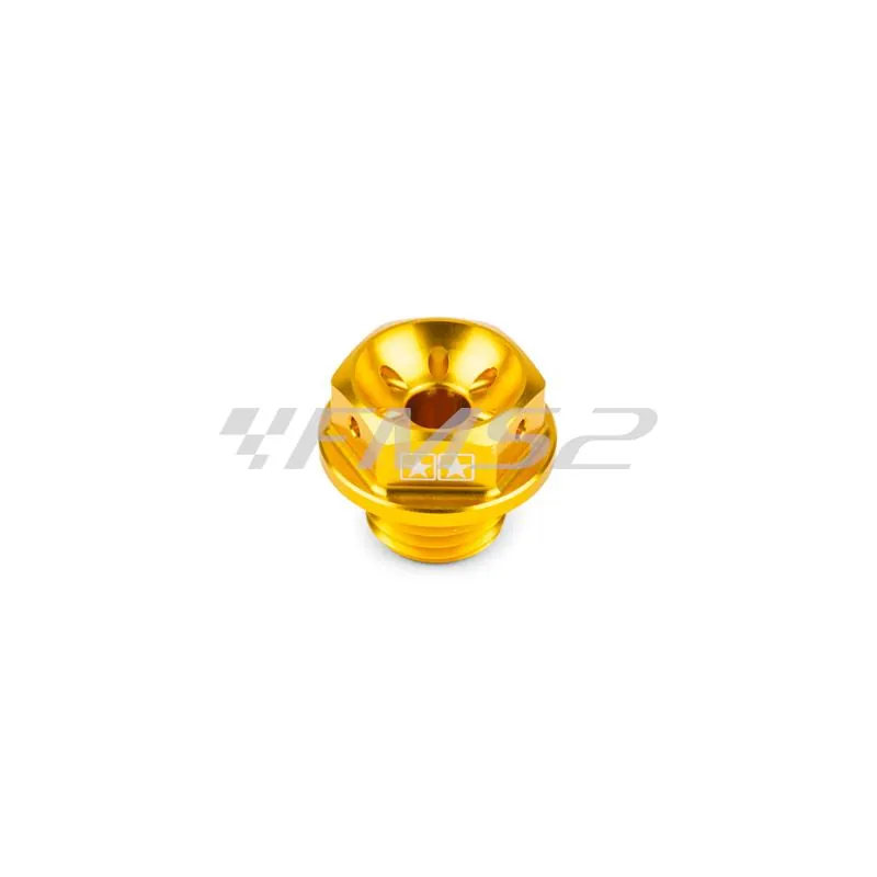 Tappo olio rapporti Stage6 in alluminio CNC anodizzato giallo oro per scooter con motori Minarelli verticale ed orizzontale aria e liquido a braccio lungo, ricambio S6SSP140YE