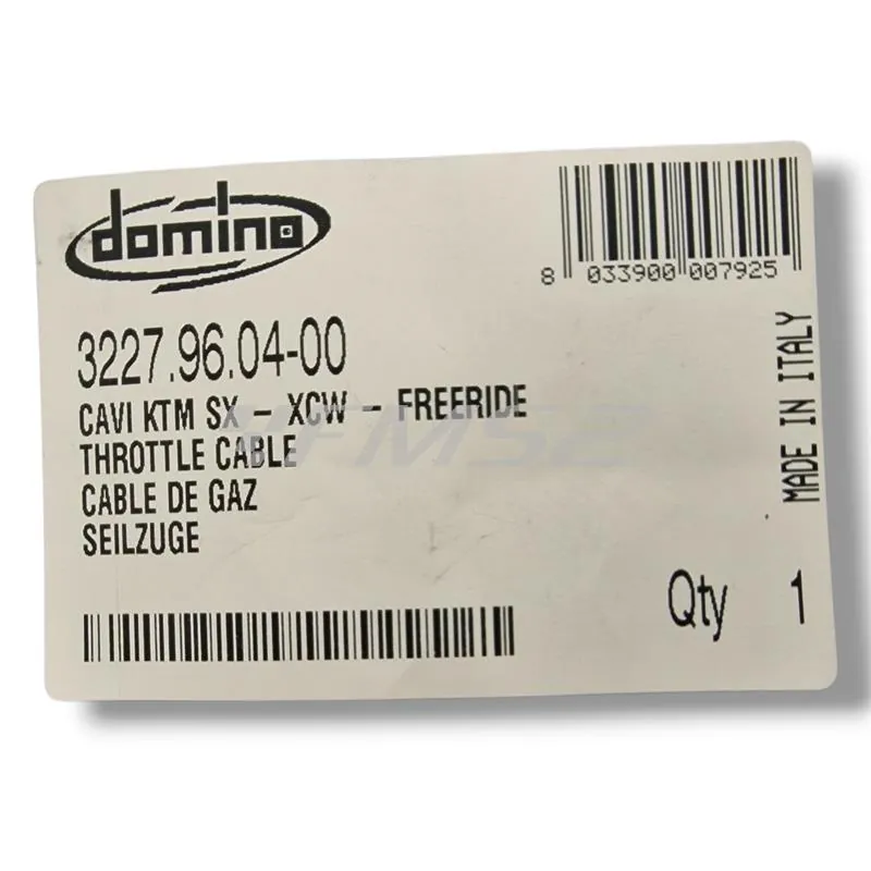 Cavo gas completo Domino specifico per Ktm / Husqvarna / Husaberg 2 tempi dal 2013 fino al 2016, ricambio 3227.96.04-00