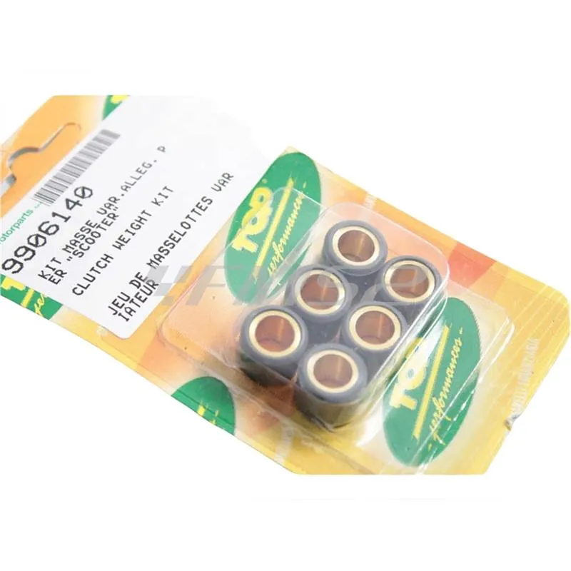 Kit rulli variatore 15x12 colore grigio peso grammi 5.5 interno ottone, ricambio 9906140