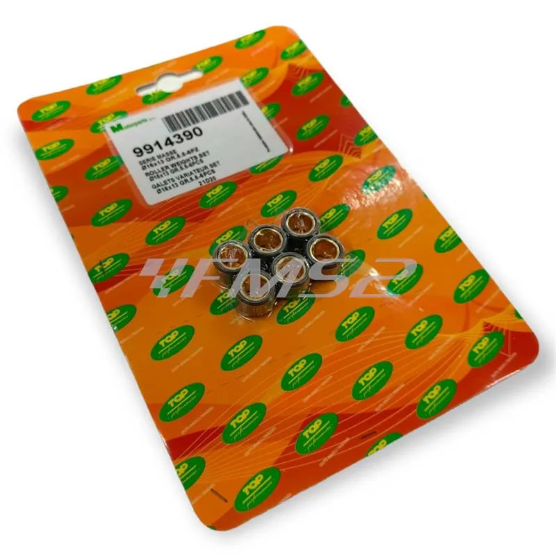 Kit rulli variatore 16x13 colore arancione peso grammi 5.5, ricambio 9914390