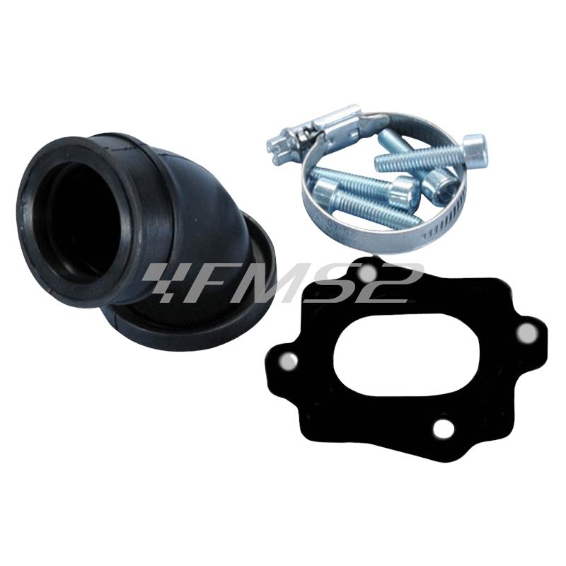 Kit collettore aspirazione scooter Minarelli orizzontale top tpr 360 per carburatore tm24, ricambio 9930820